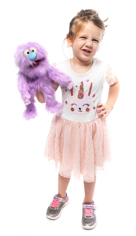 14" Monster Puppet Purple