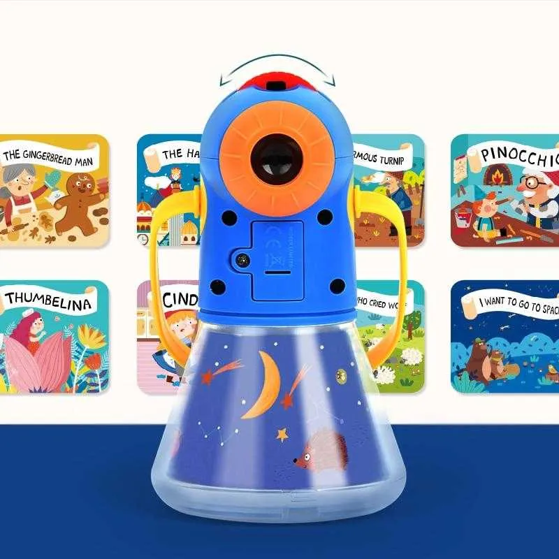 4 in 1 Kids Storybook Torch Projector Educational Toys Starlight Lamp