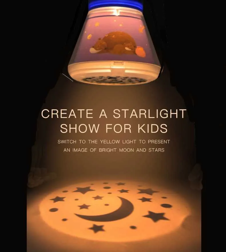 4 in 1 Kids Storybook Torch Projector Educational Toys Starlight Lamp