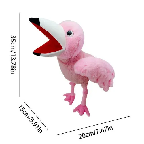 Colorful Animal Hand Puppets for Kids - Parrot, Owl & Flamingo Fun