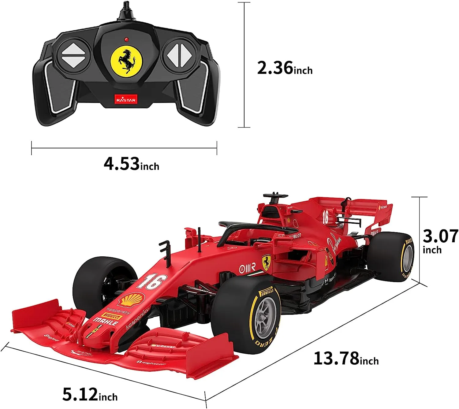 Ferrari F1 SF1000 RC Car 1:16 Scale 2.4GHz Remote Control Car 65 pieces Building Kits F1 Model Vehicle Toy