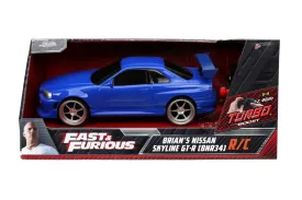 Jada Fast & Furious 1:24 Remote Control Brian's Nissan Skyline GT-R (Bnr34)